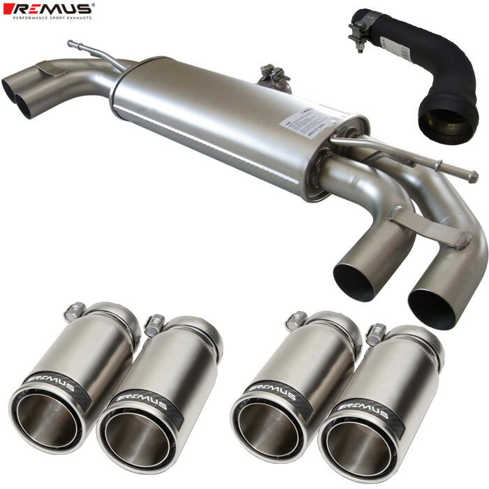 レムス マフラー [ゴルフ7 1.2TSI AUCJZ M/C前専用] REMUS マフラー 正規品 0046 83CR テールセット