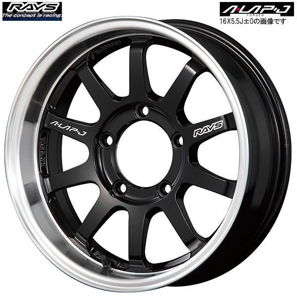 レイズ A LAP-J 16X5.5J+0 ブラック 1本 [ジムニー JB64W/JB23W/JA系(JA11V/JA71V等)] RAYS ホイール 1本 ホイールのみ 新品のサムネイル