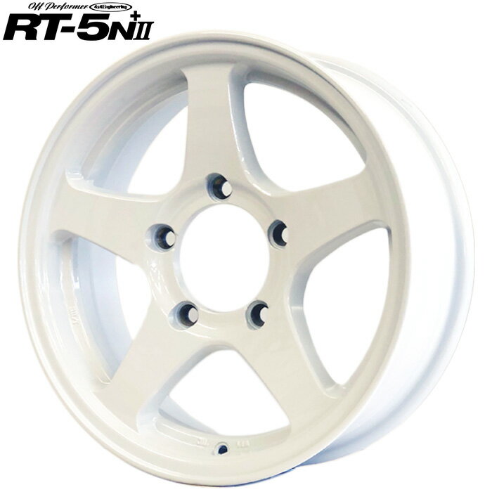 即納 4X4 RT-5N+2 ホワイト + ジオランダーM/T G003 4本セット 16X5.5J+22 + 6.50R16 LT [ジムニー JB64W/JB23W/JA系 JA11V.JA71V等] 組込発送致します