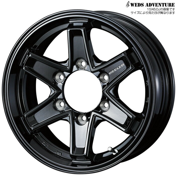 WEDS キーラータクティクス ブラック 4本 [15X6.0J+33 6H 139.7] ウェッズ ホイール KEELER TACTICS ブロスブラック 39723