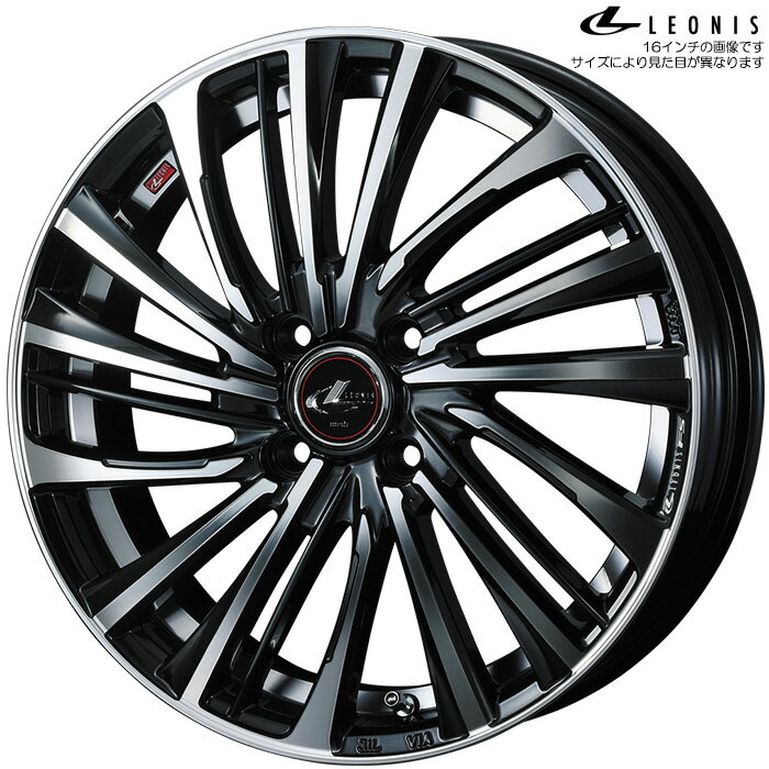 WEDS レオニス FS PBMC 1本 [14X5.5J+42 4H 100 φ65] ウェッズ ホイール LEONIS FS パールブラック/ミラーカット 39953