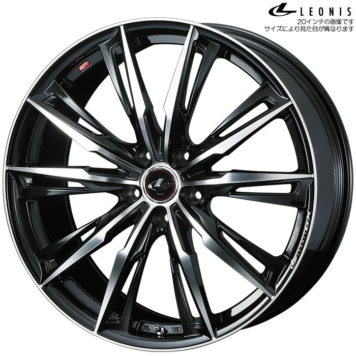 WEDS レオニス GX PBMC 4本 [15X6.0J+43 5H 114.3 φ73] ウェッズ ホイール LEONIS GX パールブラック/ミラーカット 39335