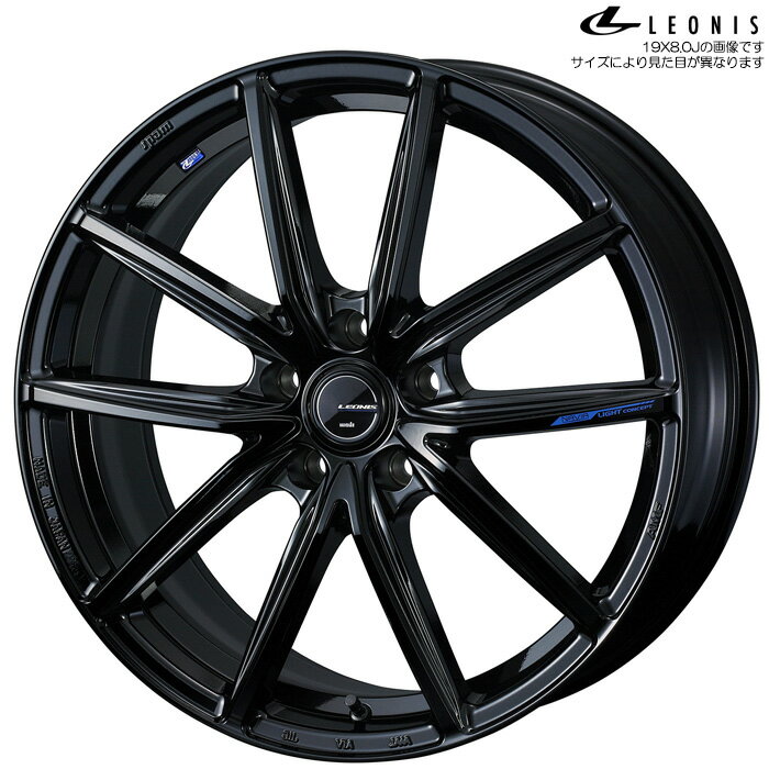 WEDS レオニス ナヴィア08 PBK 4本 [19×6.5J+39 5H 114.3 φ60] ウェッズ ホイール LEONIS NAVIA08 プレミアムブラック 0042202