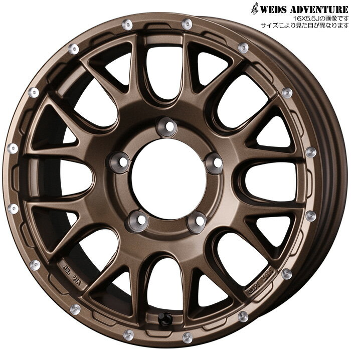 WEDS MUD VANCE 08 マットブロンズ 4本 [16X5.5J+22 5H 139.7 ジムニー JB23W JB64W] ウェッズ ホイール マッドヴァンス08 マットブロンズ 41140