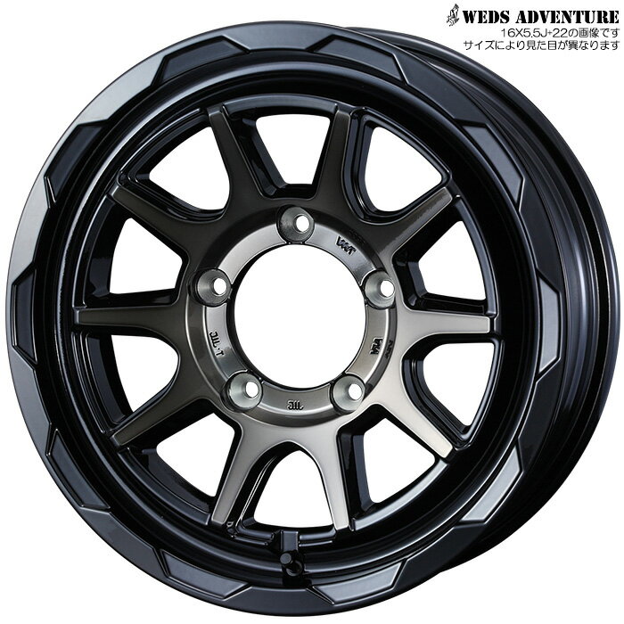 WEDS MUD VANCE 06 BPBR 4本 [16X5.5J+22 5H 139.7 ジムニー JB23W JB64W] ウェッズ ホイール マッドヴァンス06 ブラックポリッシュブロンズクリア 39814