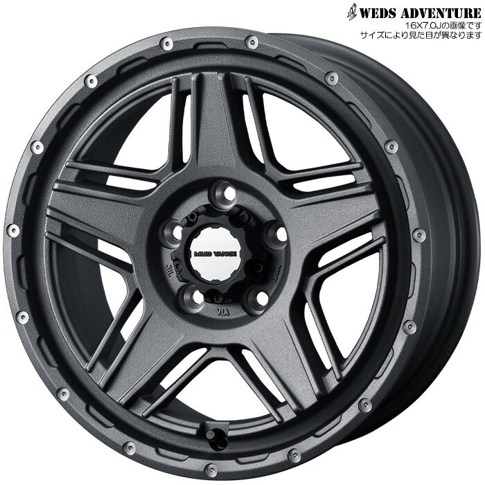 16 inches - WEDS MUD VANCE 07 FG 4本 [16×7.0J+38 5H 114.3] ウェッズ ホイール マッドヴァンス07 フリントグレイ 40571