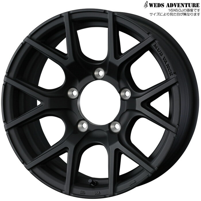 WEDS MUD VANCE SD フルマットブラック 4本 [16×5.5J+22 5H 139.7 φ108.25] ウェッズ ホイール マッドヴァンスSD フルマットブラック 0042170