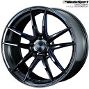 WedsSport RN-55M BBM 1本 19×9.5J 48 5H 114.3 ウェッズスポーツ ホイール RN55M ブラックブルーマシニング 73562