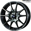 WedsSport SA-25R WBC 4本 16×6.5J 50 4H 100 ウェッズスポーツ ホイール SA25R ウォースブラッククリアー 73693