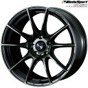 WedsSport SA-25R WBC 1本 18×9.5J 12 5H 114.3 ウェッズスポーツ ホイール SA25R ウォースブラッククリアー 73748