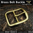 ベルト バックル 取り替え用 真鍮 40mmBelt Buckle Brass WILD HEARTS Leather & Silver (ID mb3770r15)