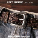 ベルト バックル 取り替え用 ベルトバックル ウエスタン ベルト用バックル カジュアル 40mm Belt Buckle metalWILD HEARTS Le...