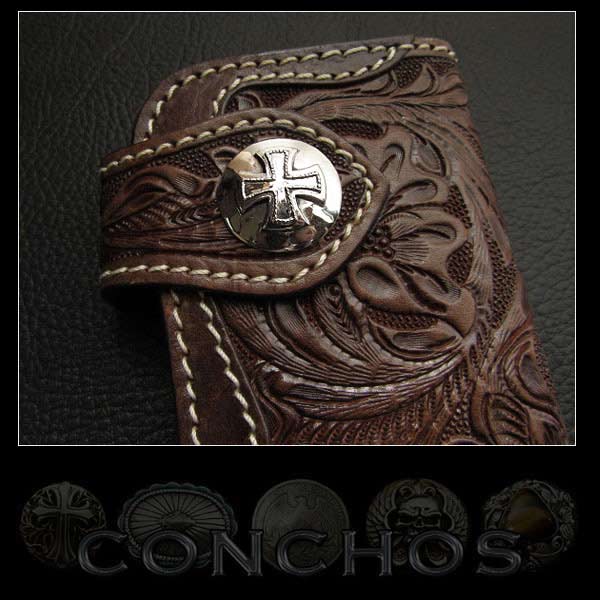 コンチョ シルバー925 クロス アイアンクロス 鉄十字 WILD HEARTS Leather&Silver ...