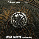 コンチョ シルバー925 龍 ドラゴン トライバル Sterling Silver 925 WILD HEARTS Leather & Silver (ID c...