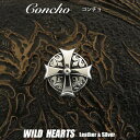 シルバーコンチョ クロス クロスパティ ボウクロス 末広十字 WILD HEARTS Leather & Silver (ID con21t2)