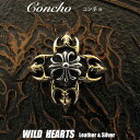 コンチョ シルバー925 クロス 十字 クロスフローリー Concho Cross flory Sterling Silver 925WILD HEARTS Leather&Silver (ID c005t2)za008