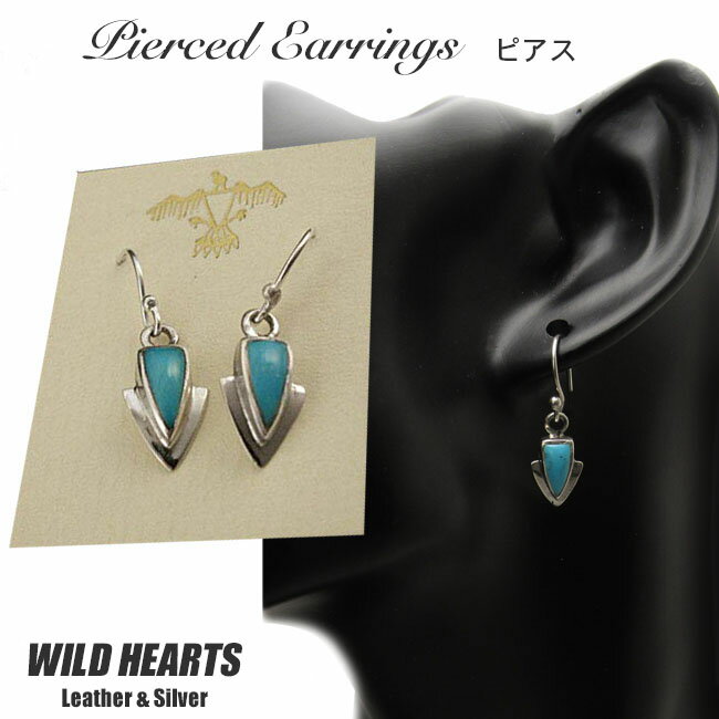 ǥ ԥ ԥ С925 ǥ󥸥奨꡼ Sterling Silver Turquoise Earrings Native American StyleWILD HEARTS Leather &Silver(ID se2472)
