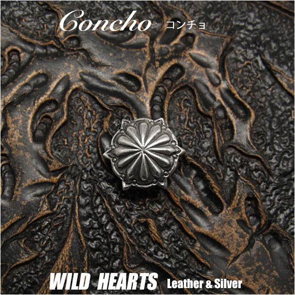 С꡼  С925 Concho Sterling Silver 925WILD HEARTS Leather&Silver (ID co3277)