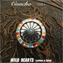 R` CfBAWG[ Vo[925 Solid 925 silver Concho Native American WILD HEARTS Leather&Silver (ID 0273t33)