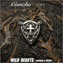 シルバーコンチョ 十字架/クロス アラベスク 紋章 エンブレム シルバー925 Concho Cross Sterling Silver 925 WILD HE...