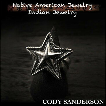 新品　コディ サンダーソン／Cody Sanderson　リング　16号　インディアンジュエリー　シルバー925　ナバホ族　ユニセックスCody Sanderson Small Star Ring Size US#8 Native American Indian Jewelry Sterling Silver Navajo (ID na3180r73)