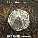 コンチョ 合金 ウエスタン Concho Metal Western WILD HEARTS Leather Silver (ID 0210t33)