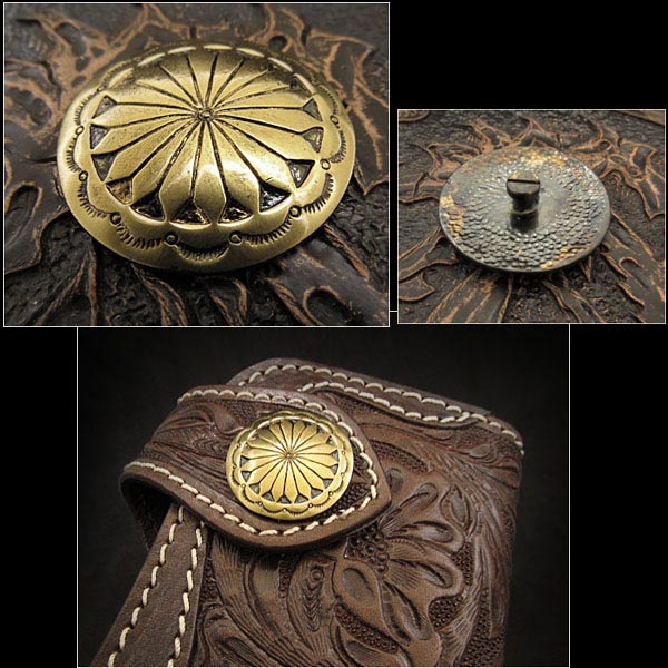 メタルコンチョ 合金 ウエスタン ねじ式 WILD HEARTS Leather & Silver (ID 0477t3...
