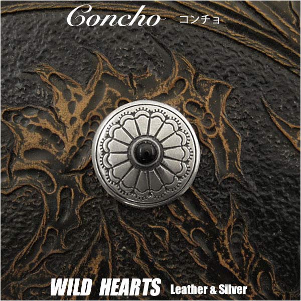 ^R` ˂R` U[Ntg z`[t Metal Concho Onyx Chn[c WILD HEARTS Leather&Silver (ID cc2004)