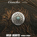 コンチョ ターコイズ 合金/メタル 飾りボタン レザークラフト/革細工 Concho Metal Turquoise Native American Style...