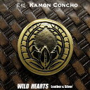 家紋 コンチョ 真鍮 戦国武将 安藤守就 丸に上がり藤 Family Crests of Japan Samurai Family Crests Concho ...