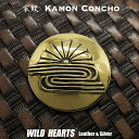 家紋コンチョ 真鍮 戦国武将 楠木正成 家紋 菊水紋 Samurai Family Japanese Crest Brass Concho WILD HEART...