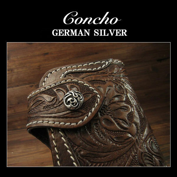 メタルコンチョ ジャーマンシルバー トライバル 飾りボタン WILD HEARTS Leather &...