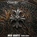 コンチョ 合金 クロス 十字架 Concho CrossWILD HEARTS Leather Silver (ID co3915)