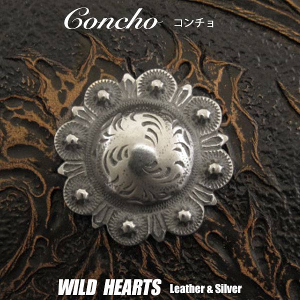 R`  EGX^ ˂ Concho Western MetalWILD HEARTS Leather&Silver (ID cc3368)