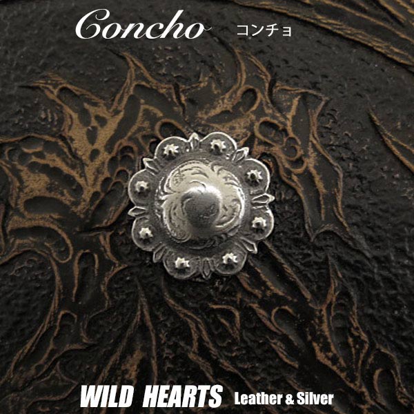 R`  EGX^ ˂ Concho Western MetalWILD HEARTS Leather&Silver (ID cc3369)