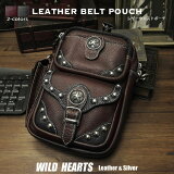 Х åݡ ȥݡ ȥХå ҥåץݡ ٥ȥݡ ݡ  ܳס쥶 ֥å ֥饦 2Leather Waist Pouch Belt Leg Bag/PouchWILD HEARTS leather&silver (ID wp0841b23)