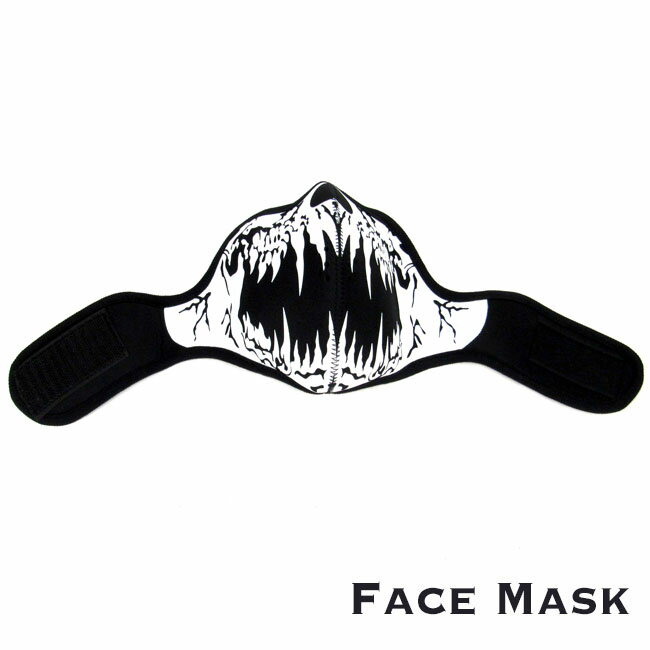 バイカーフェイスマスク ハーフマスク フェイスガード スカル メンズ Face Mask Skull Mask Half Face Mask Ski Snow…