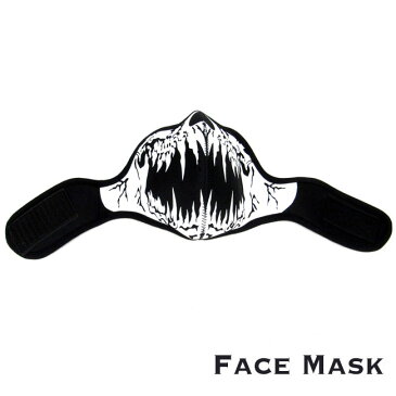 フェイスマスク　スカル/ドクロ　フェイスウォーマー　マスク　バイカー Face Mask Skull Mask Winter Warmer Half Face Mask(ID sfm1t6)