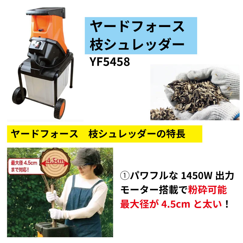 ヤードフォース 枝シュレッダー YARD FORCE YF5458