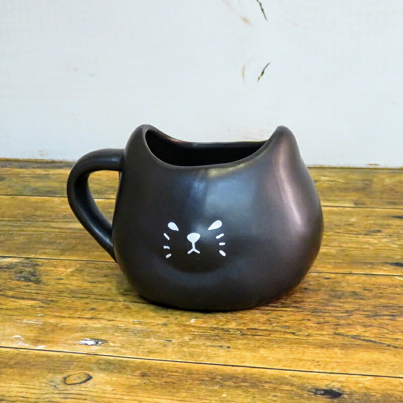 Rakuten - サンアート ふてぶてしい猫のマグカップ くろねこ