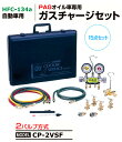 デンゲン HFC-134a用 2バルブ式 ガスチャージセット CP-2VSF