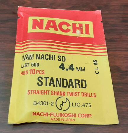 訳あり処分品 旧商品 NACHI 不二越 SD4.4 鉄工用ドリル 4.4mm 10本入 ストレートシャンクドリル