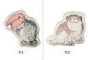 一番くじ 葛飾北斎 D賞 北斎漫画 動物 ミニクッション