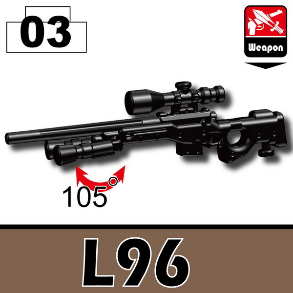 L96 スナイパーライフル ブラック ミニフィグ ロケット砲 中東 カスタムレゴ カスタムパーツ 武器 アーミー 海外 特殊部隊 レゴ パーツ フィギュア