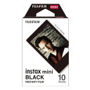 【新品】FUJIFILM 富士フイルム チェキ インスタントカラーフィルム instax mini用フィルム 1パック(10枚入)ブラック【ポスト投函便・代引き不可・メール便】
