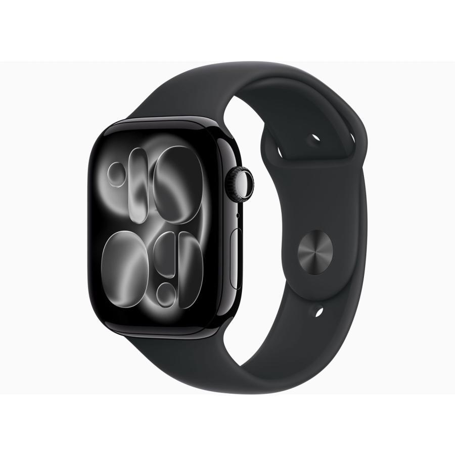 【新品】Apple Watch Series 11 GPSモデル 46mm MEUX4J/A ジェットブラック・ブラックスポーツバンド M/L...
