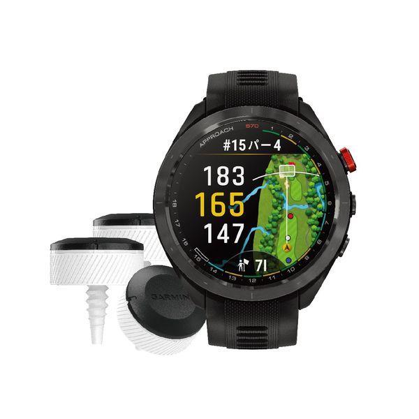 GARMIN ガーミン ゴルフウォッチ Approach S70 アプローチ エス70 47mm CT10×3個セット 010-02746-23 バンドル ブラック
