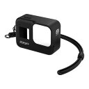 Gopro Hero8用 シリコンケース ストラップ付き 黒