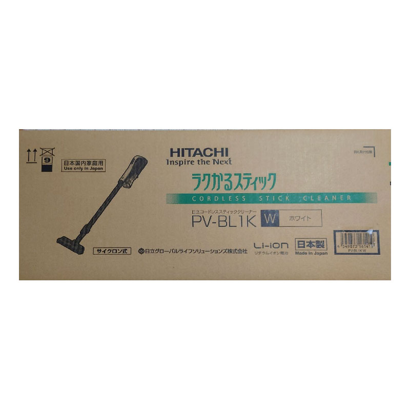 日立 コードレス掃除機 【在庫処分】【新品 箱不良・シュリンク破れ品】HITACHI 日立 コードレススティッククリーナー 掃除機 ラクかるスティック PV-BL1K-W ホワイト