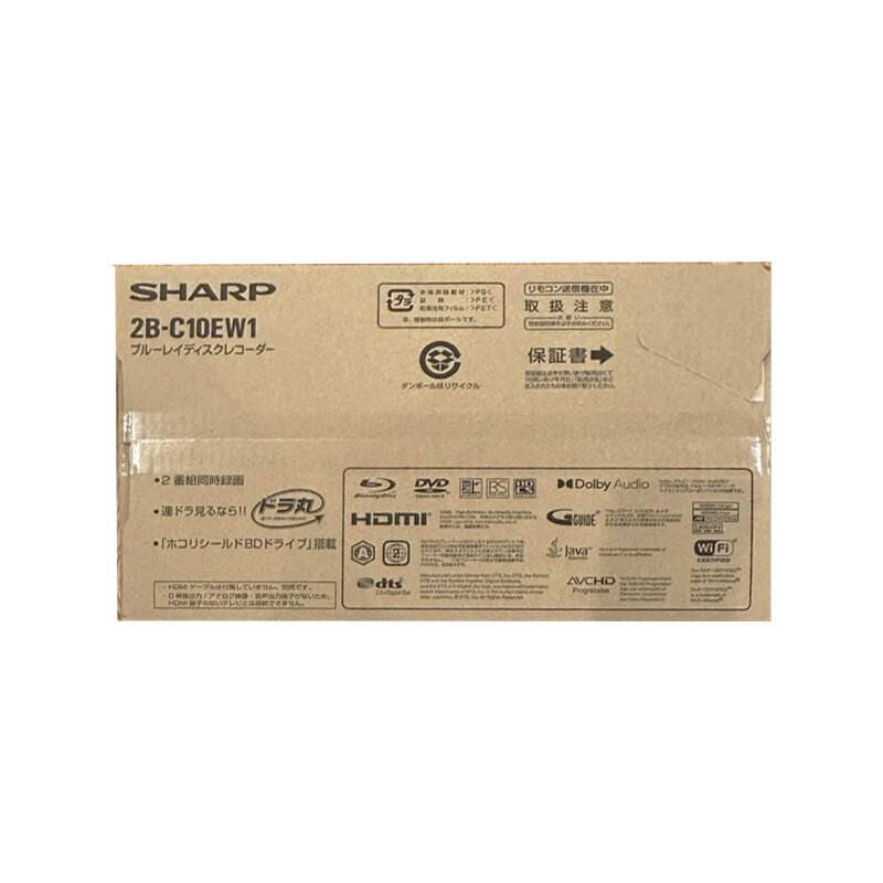 シャープ 【土日祝発送】【新品】SHARP シャープ AQUOS ブルーレイレコーダー 2B-C10EW1 1TB ブラック